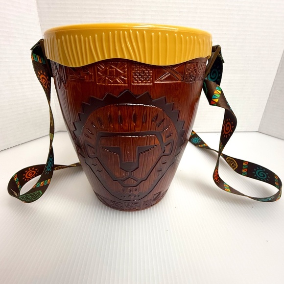Disney Parks Animal Kingdom Lion King Simba Drum Popcorn Bucket with Strap - Picture 1 of 11